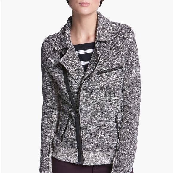 rag & bone Jackets & Blazers - Rag & Bone Hart Tweed Asymmetrical Zip Moto Jacket